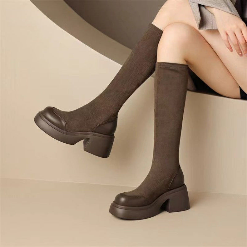 Autumn And Winter Small Thick Bottom Height-increasing Martain Boots