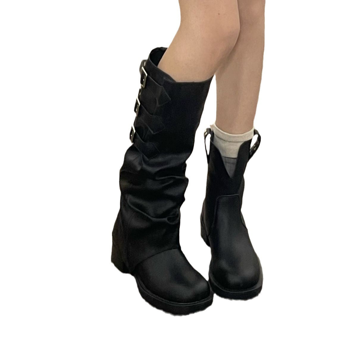 Autumn Winter Retro Detachable Two-way Fashion Boots Booties