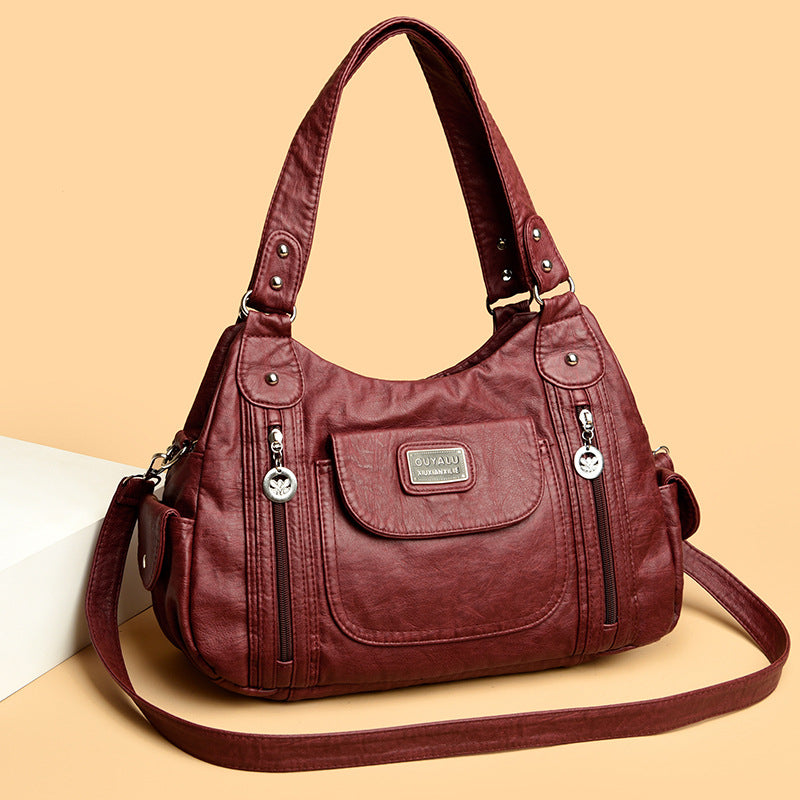 Sac fourre-tout tendance pour femme, nouveau sac messager à bandoulière rétro européen et américain, sac à boulettes