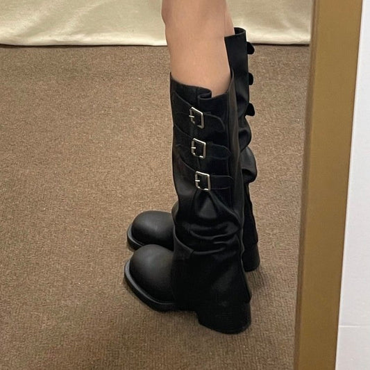 Autumn Winter Retro Detachable Two-way Fashion Boots Booties