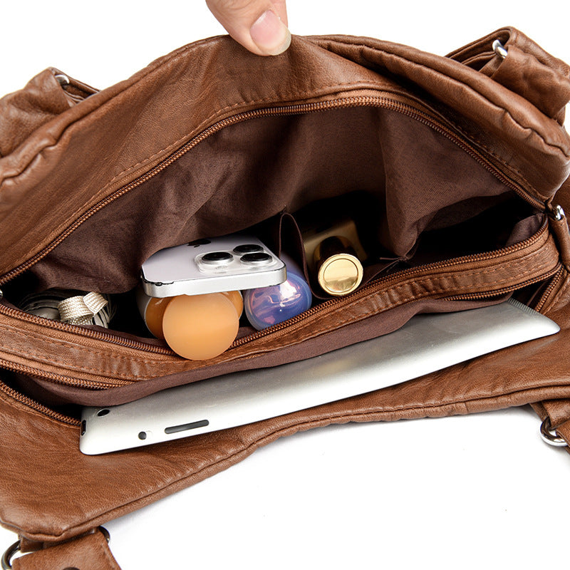 Sac fourre-tout tendance pour femme, nouveau sac messager à bandoulière rétro européen et américain, sac à boulettes