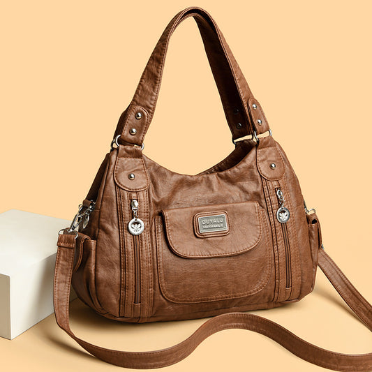 Sac fourre-tout tendance pour femme, nouveau sac messager à bandoulière rétro européen et américain, sac à boulettes