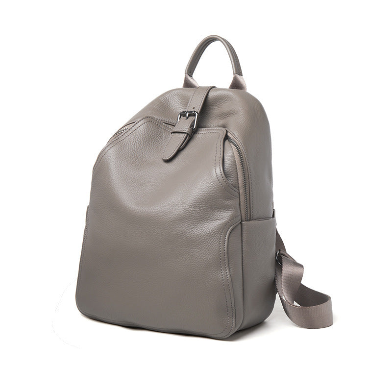 Anti-Theft First Layer Leather Backpackage Women's Large Capacity
