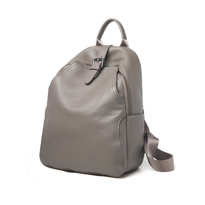 Anti-Theft First Layer Leather Backpackage Women's Large Capacity
